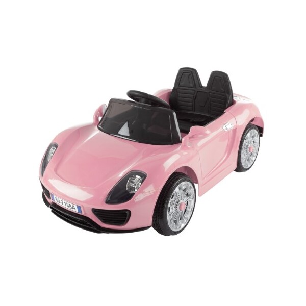 Toy Time Ride On Sports Car, Motorized Electric Rechargeable Battery Powered Remote Control Toy (Pink) 873116FLB - main